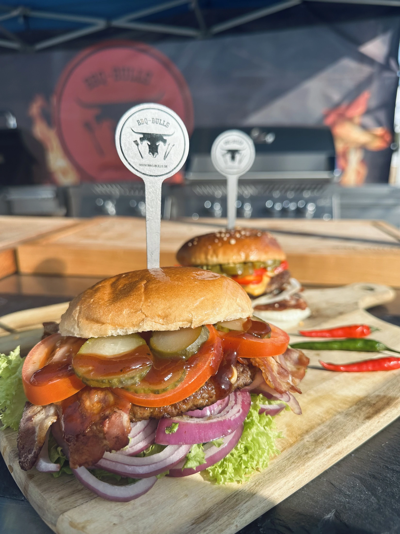 Burger frisch vom Grill