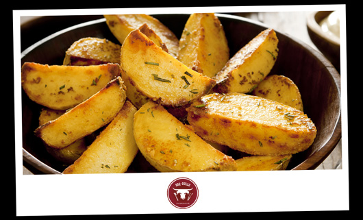 Kartoffelwedges mit Rosmarien mit Kräuterrahm Rosmarinkartoffeln